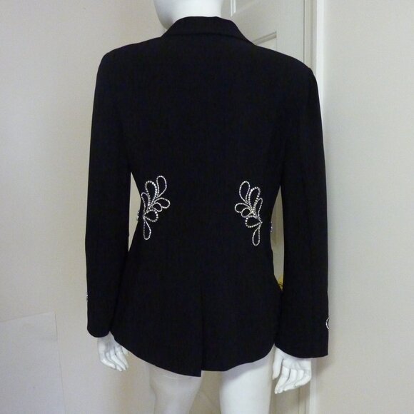 Cinq a Sept Cheyenne Rhinestone Paisley One-Button Blazer - Picture 13 of 13